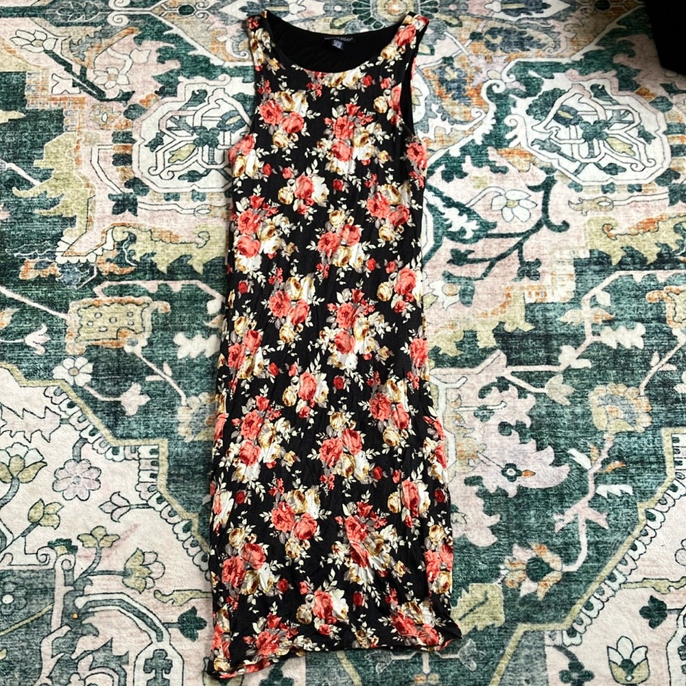 American Dream Pink and Green Sheath Midi Dress